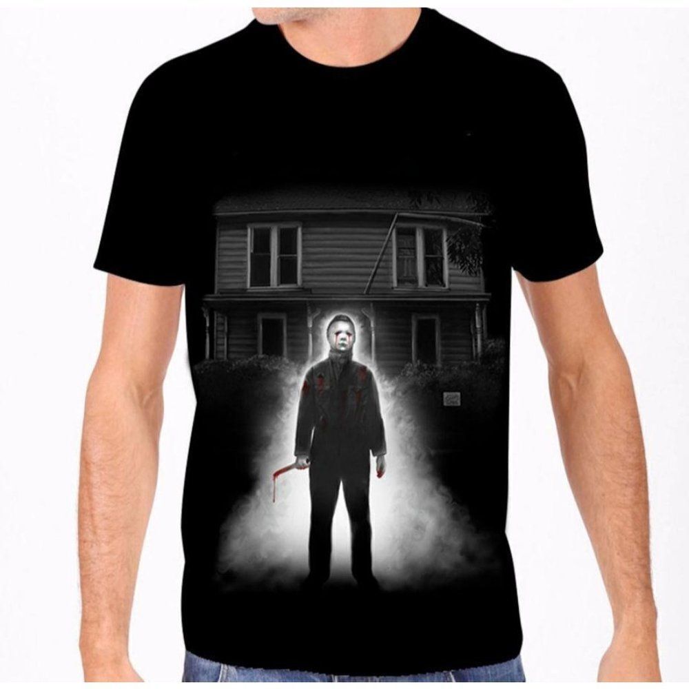 Michael Myers Halloween House Mens Black TShirt Size M